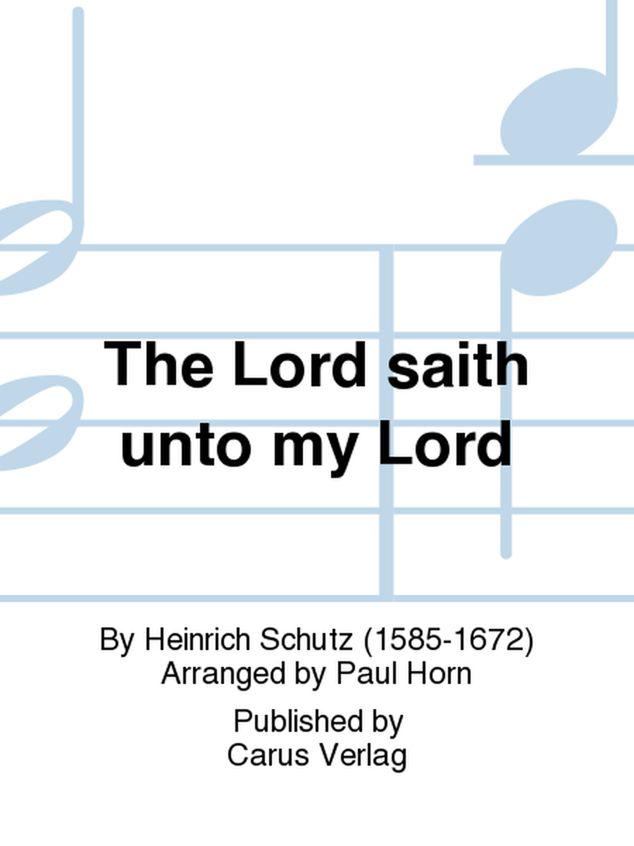 The Lord saith unto my Lord (Der Herr sprach zu meinem Herren)