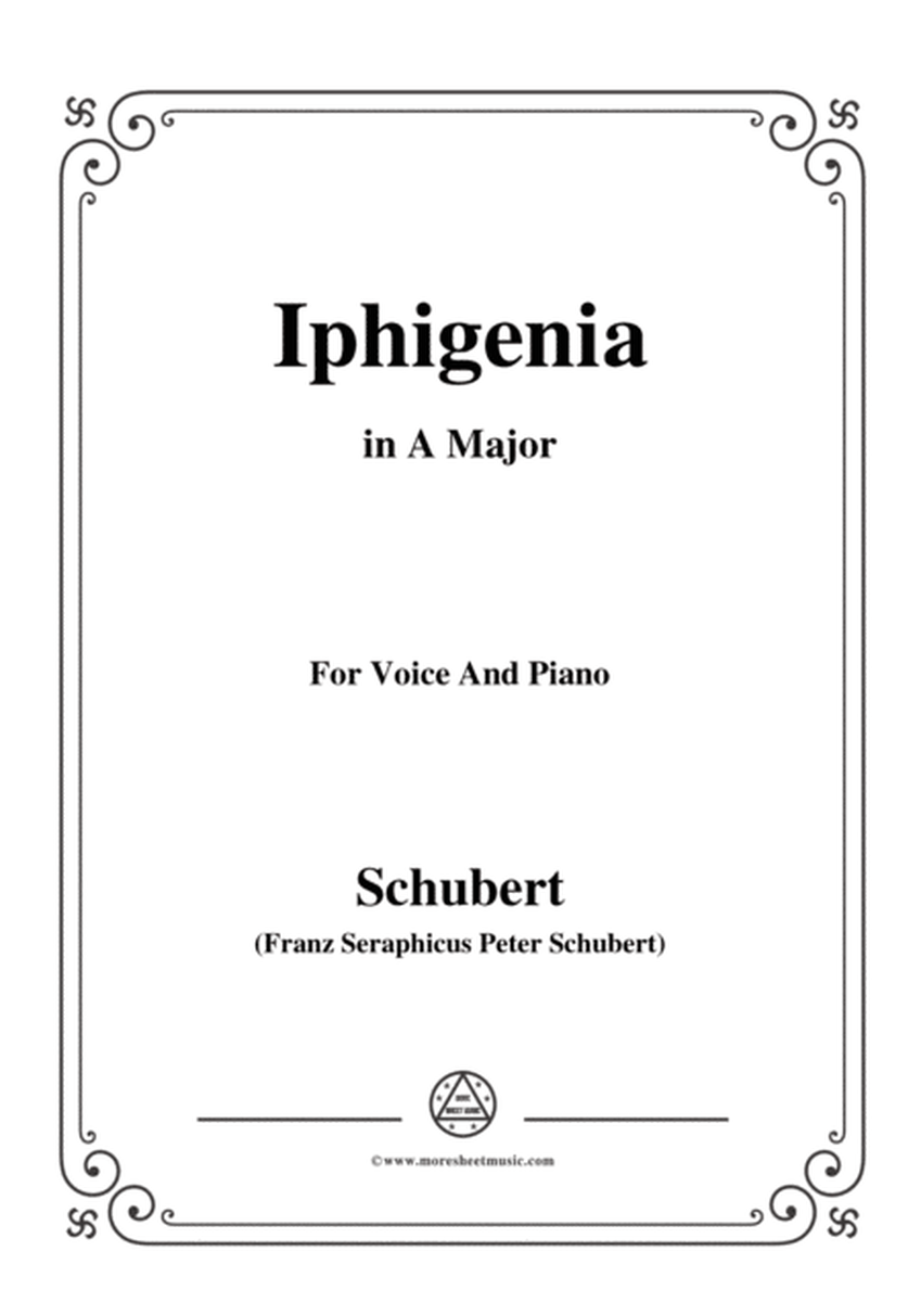 Schubert-Iphigenia,in A Major,Op.98,No.3,for Voice and Piano image number null