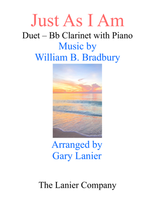 Book cover for Gary Lanier: JUST AS I AM (Duet – Bb Clarinet & Piano with Parts)