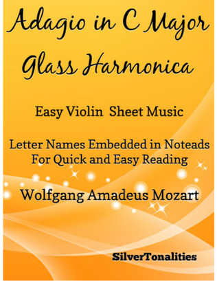 Book cover for Adagio in C Major Glass Harmonica Easy Violin Sheet Music