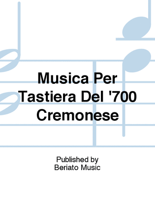 Book cover for Musica Per Tastiera Del '700 Cremonese