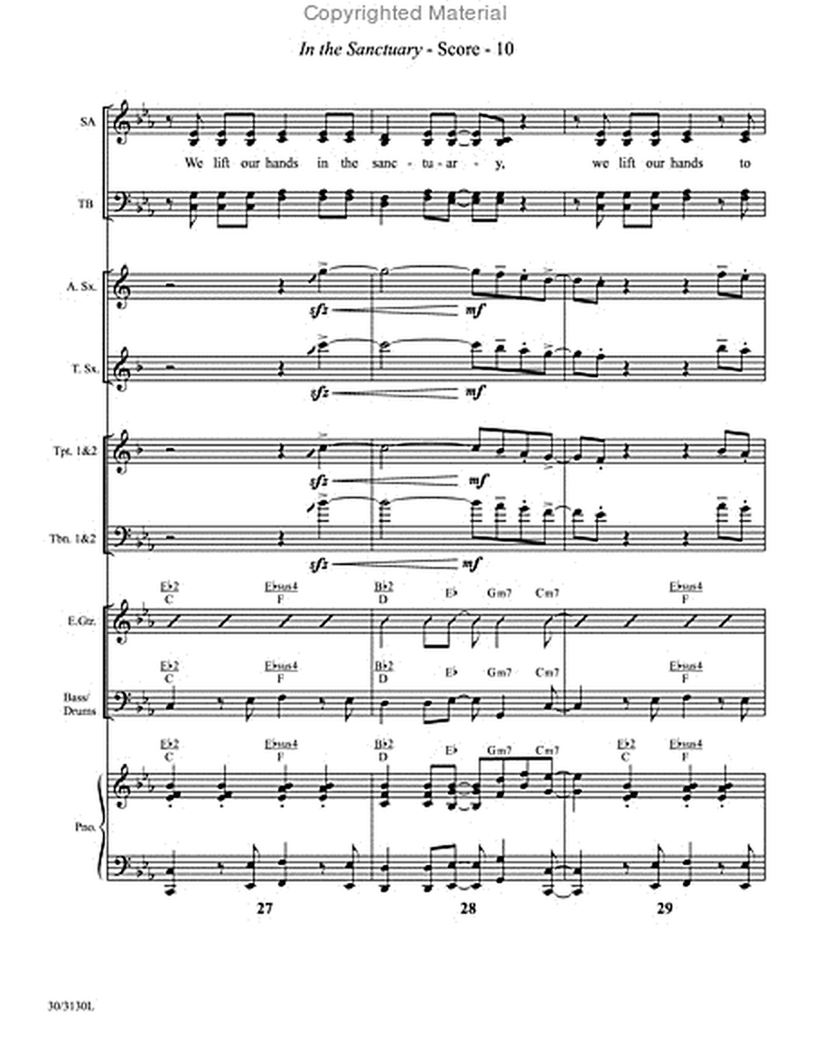 In the Sanctuary - Instrumental Ensemble Score and Parts image number null