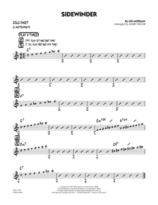 Book cover for Sidewinder - Eb Solo Sheet