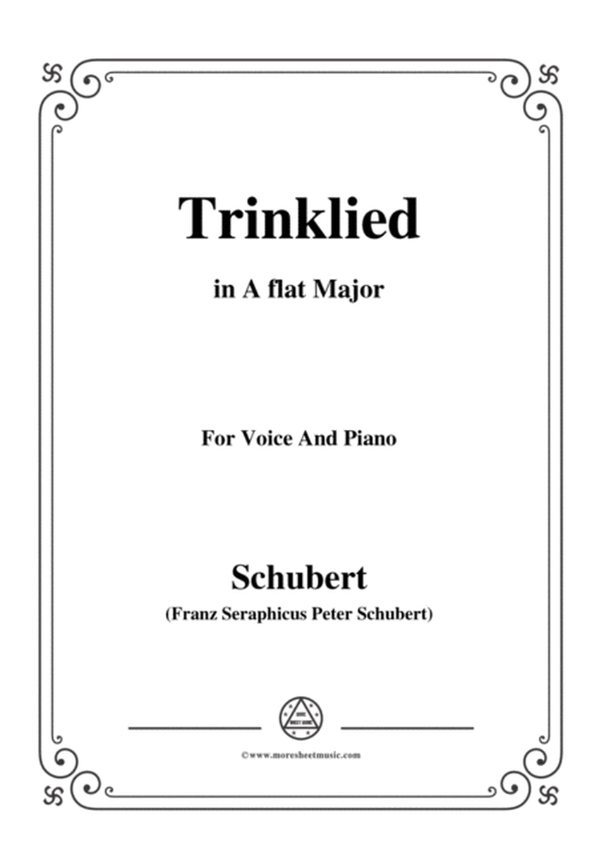 Schubert-Trinklied,in A flat Major,Op.131,No.2,for Voice and Piano image number null