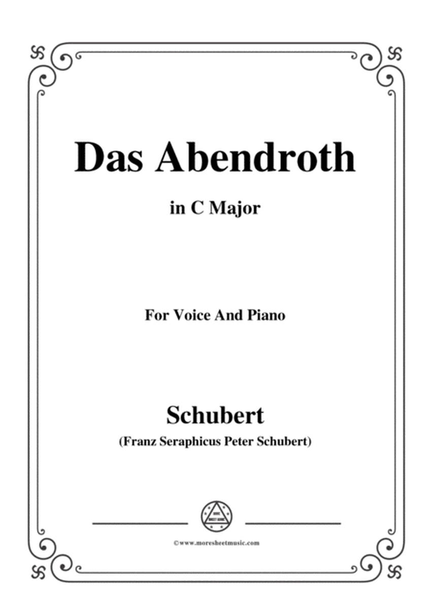 Schubert-Das Abendroth,in C Major,Op.173 No.6,for Voice and Piano image number null