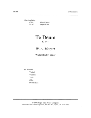 Book cover for Te Deum - Score and Parts