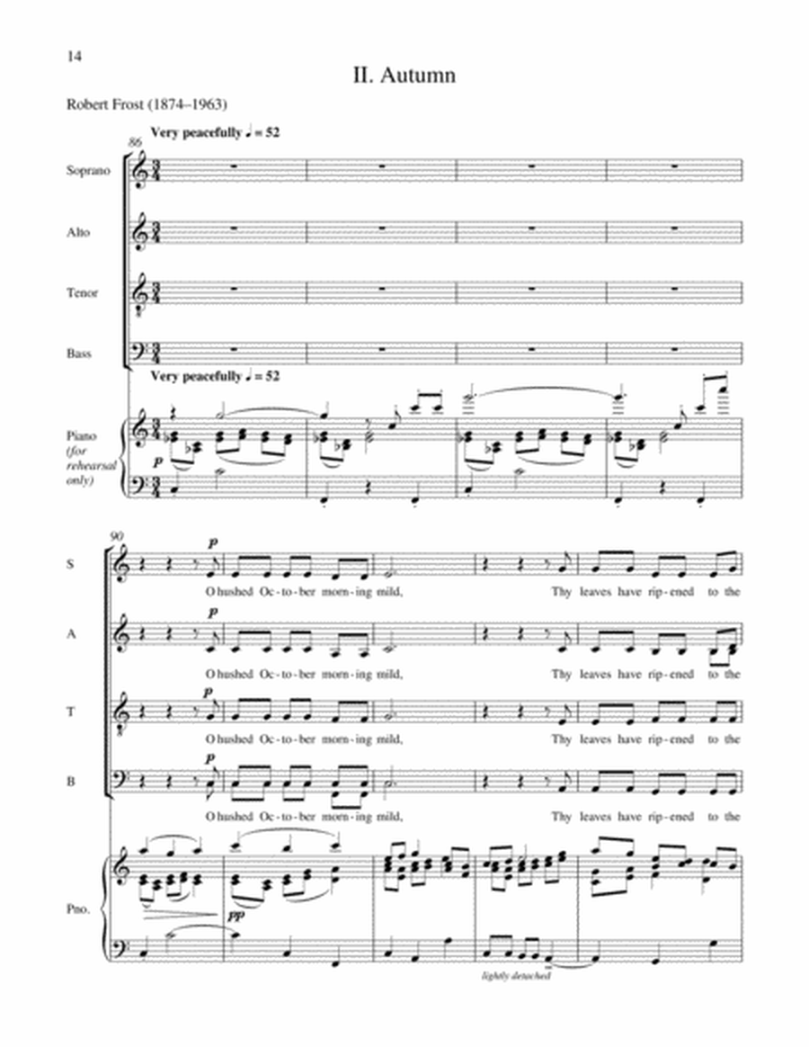 The Seasons (String Quartet Version Piano/Choral Score)