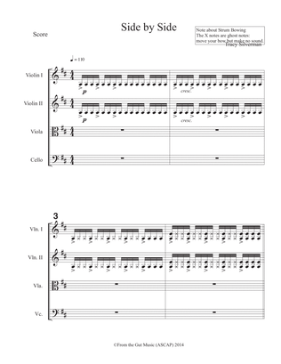 Book cover for Side By Side - String Quartet