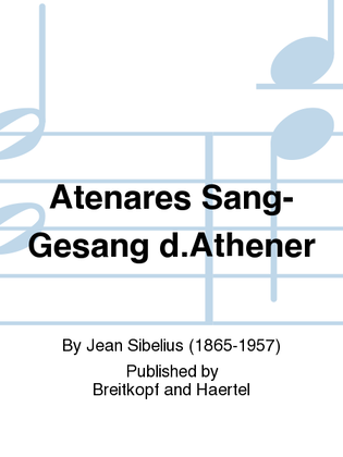 Book cover for Athenarnes sang - War Songs of Tyrtaeus Op. 31/3