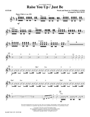 Book cover for Raise You Up/Just Be (from Kinky Boots) (arr. Mac Huff) - Guitar
