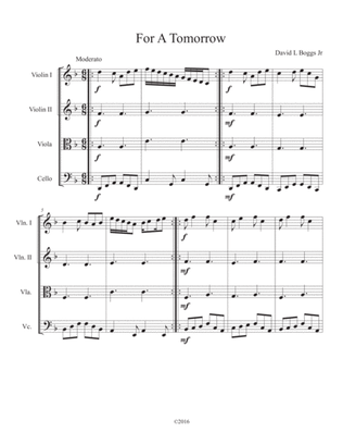 Quartet 7 For A Tomorrow - Easy String Quartet