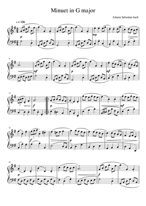 Book cover for Minuet In G Major