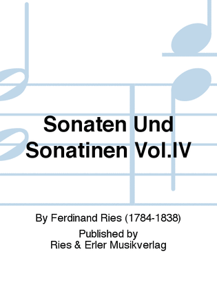 Book cover for Sonaten Und Sonatinen Vol.Iv