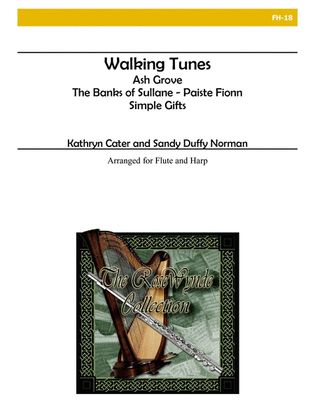 Book cover for Walking Tunes for Flute and Harp