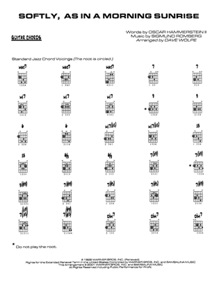 Book cover for Softly, As in a Morning Sunrise: Guitar Chords