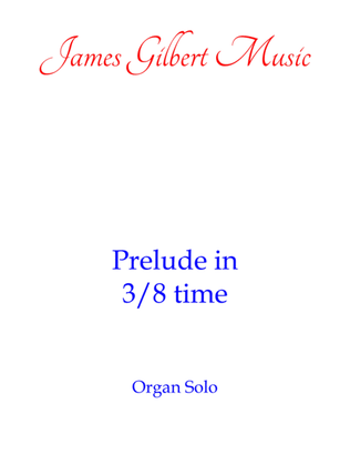 Book cover for Prelude in 3/8 time