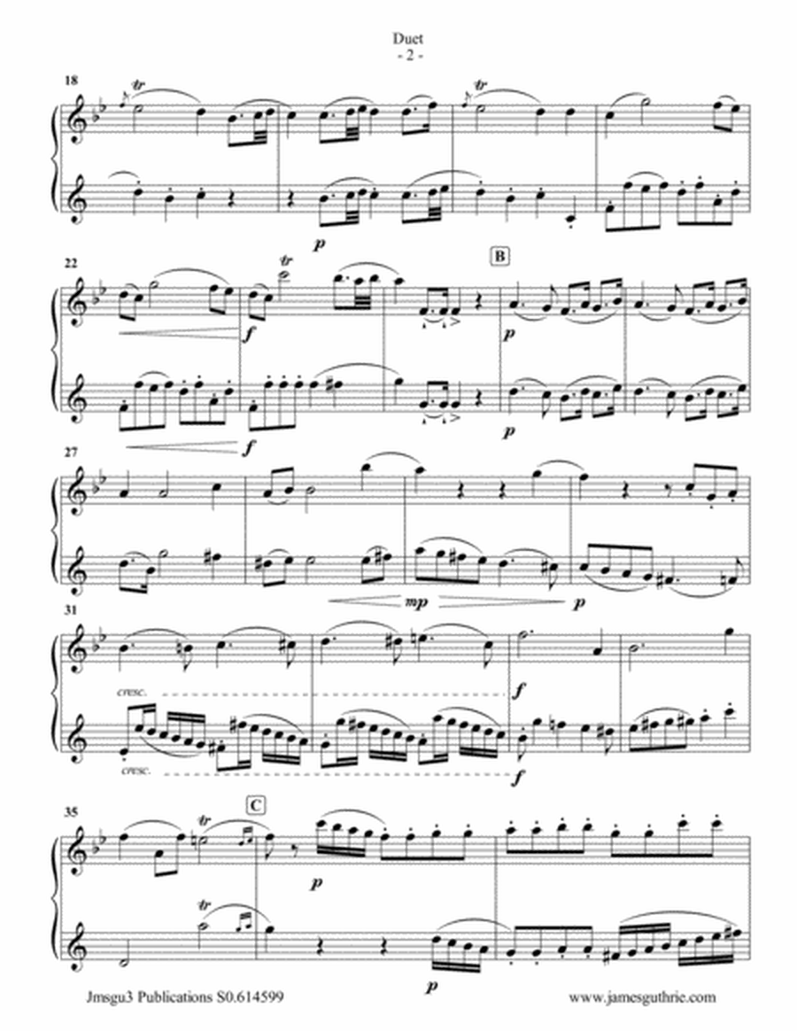 Beethoven: Duet WoO 27 No. 3 for Flute & Bass Clarinet image number null