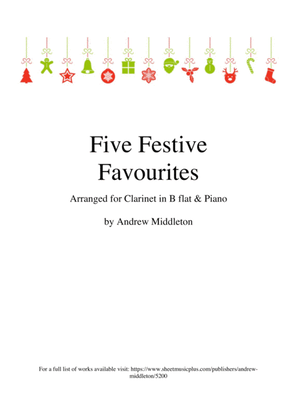 Book cover for Five Festive Favourites arranged for Clarinet and Piano