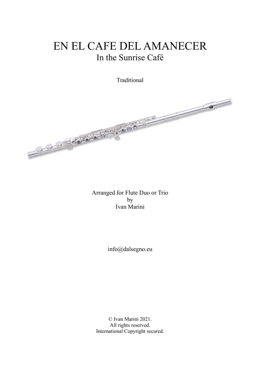 EN EL CAFE DEL AMANECER (In the Sunrise Café) - for Flute Duo or Trio image number null