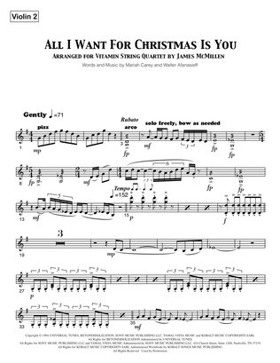 Book cover for All I Want For Christmas Is You - Violin 2