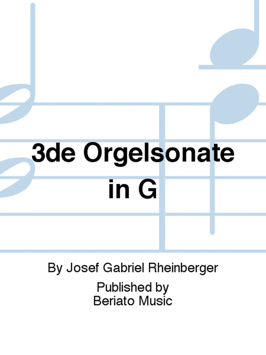 3de Orgelsonate in G
