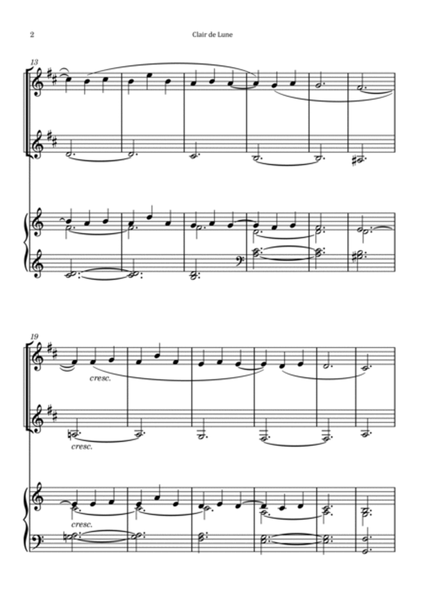 Clair de Lune by Debussy - Clarinet Duet with Piano image number null