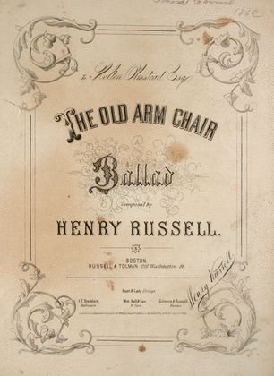 Book cover for The Old Arm Chair. Ballad