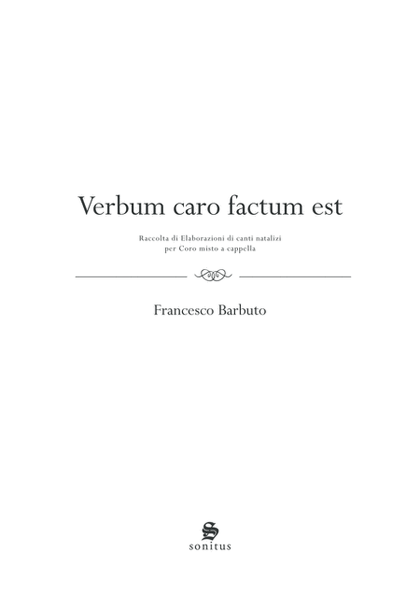 Verbum caro factum est - Christmas songs by Francesco Barbuto image number null