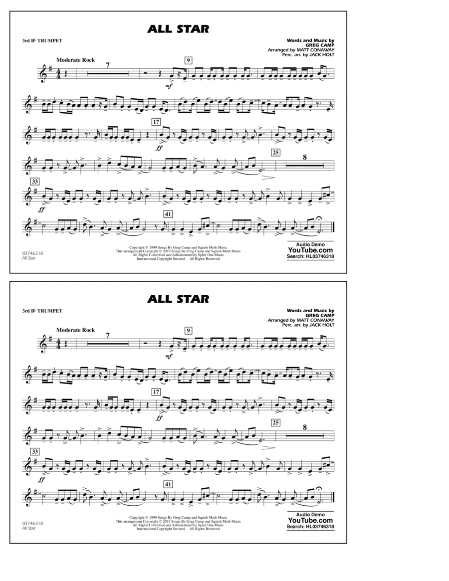All Star (arr. Matt Conaway) - 3rd Bb Trumpet