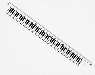 Book cover for Keyboard ruler 30 cm white