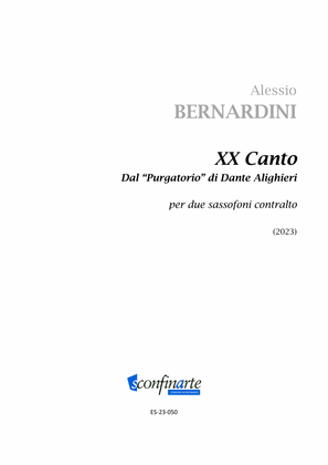 Alessio Bernardini: XX Canto (ES-23-050)