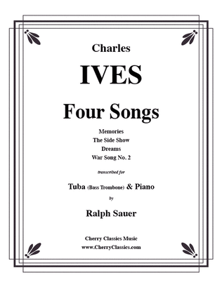 Book cover for Four Songs for Tuba or Bass Trombone & Piano