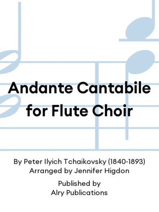 Book cover for Andante Cantabile for Flute Choir