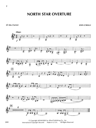 Book cover for North Star Overture: E-flat Alto Clarinet