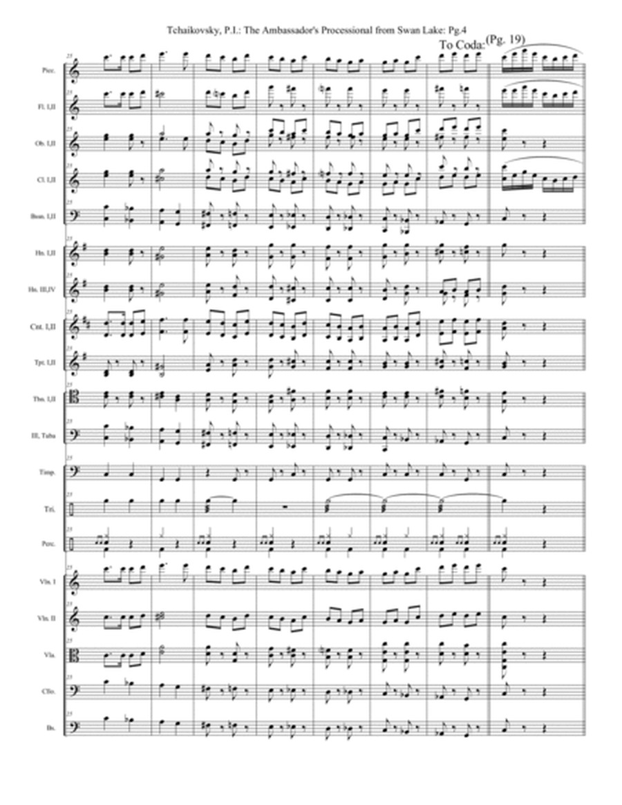 Swan Lake - Overture to Act III - Extra Score