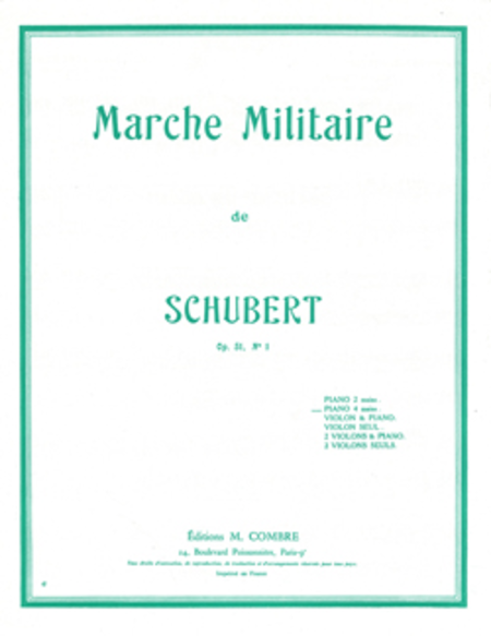 Marche militaire Op.51, No. 1
