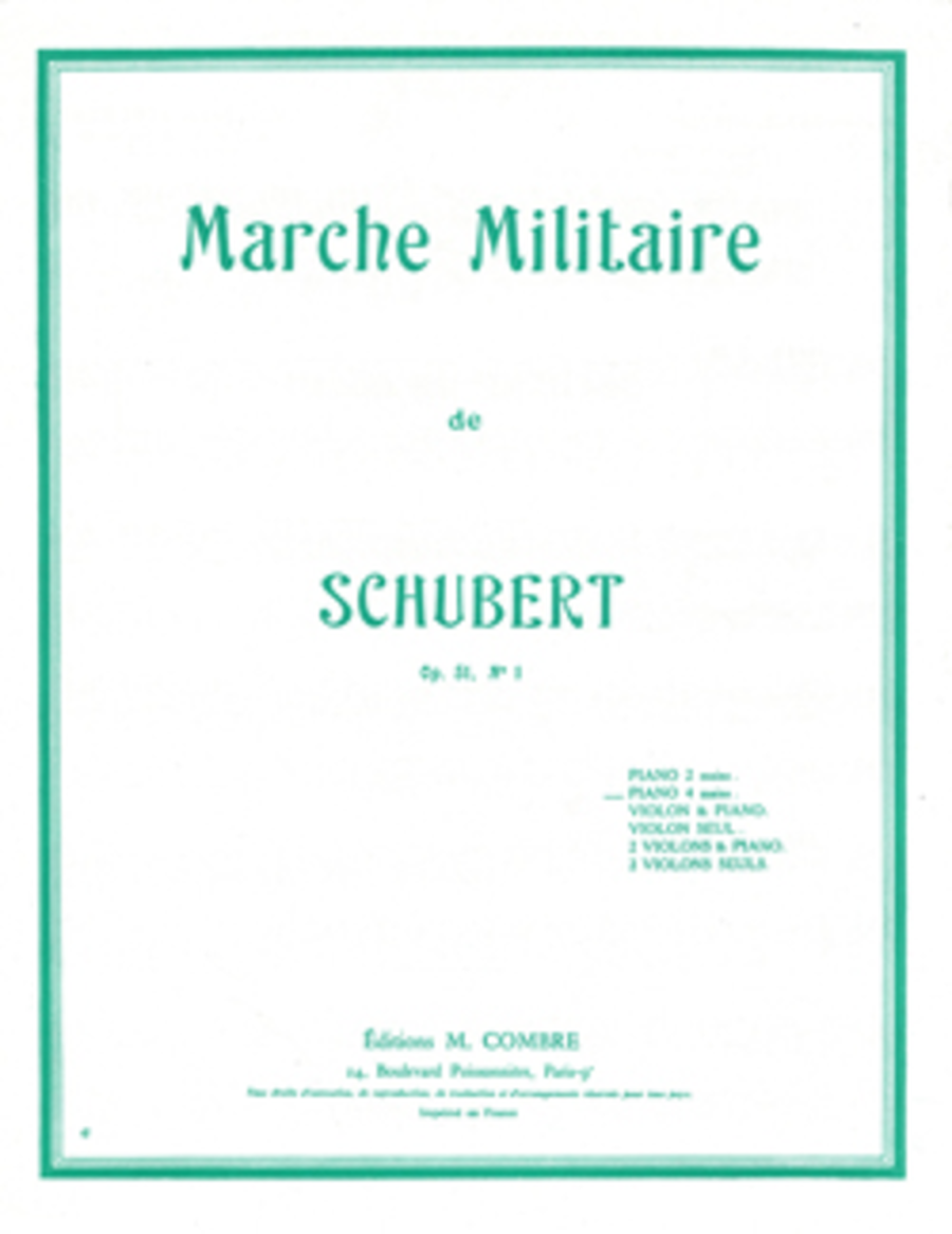 Marche militaire Op. 51 No. 1