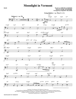 Moonlight in Vermont (arr. Darmon Meader) - Bass