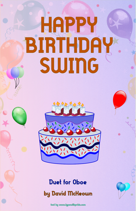 Book cover for Happy Birthday Swing, for Oboe Duet