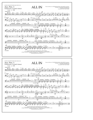 Book cover for ALL IN (arr. Tom Wallace) - Aux. Perc. 1