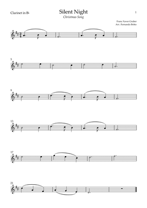 Book cover for Silent Night (Christmas Song) for Clarinet in Bb Solo (C Major)