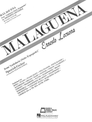 Book cover for Malaguena