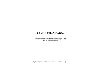 Book cover for BRANDE CHAMPAGNJE - Anonimous 1599 - Arr. for Harpschord