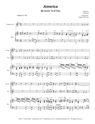 Book cover for America (My Country, 'Tis of Thee) (Duet for Bb-Trumpet and French Horn)