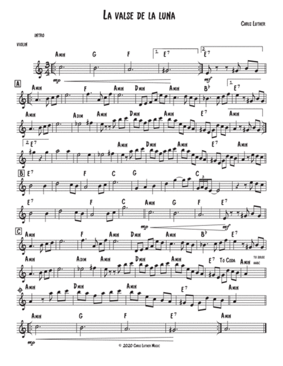 La Valse De La Luna (Violin)