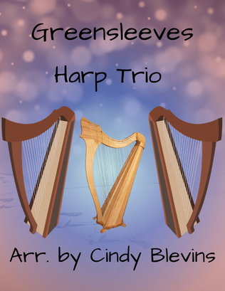 Book cover for Greensleeves, for Harp Trio