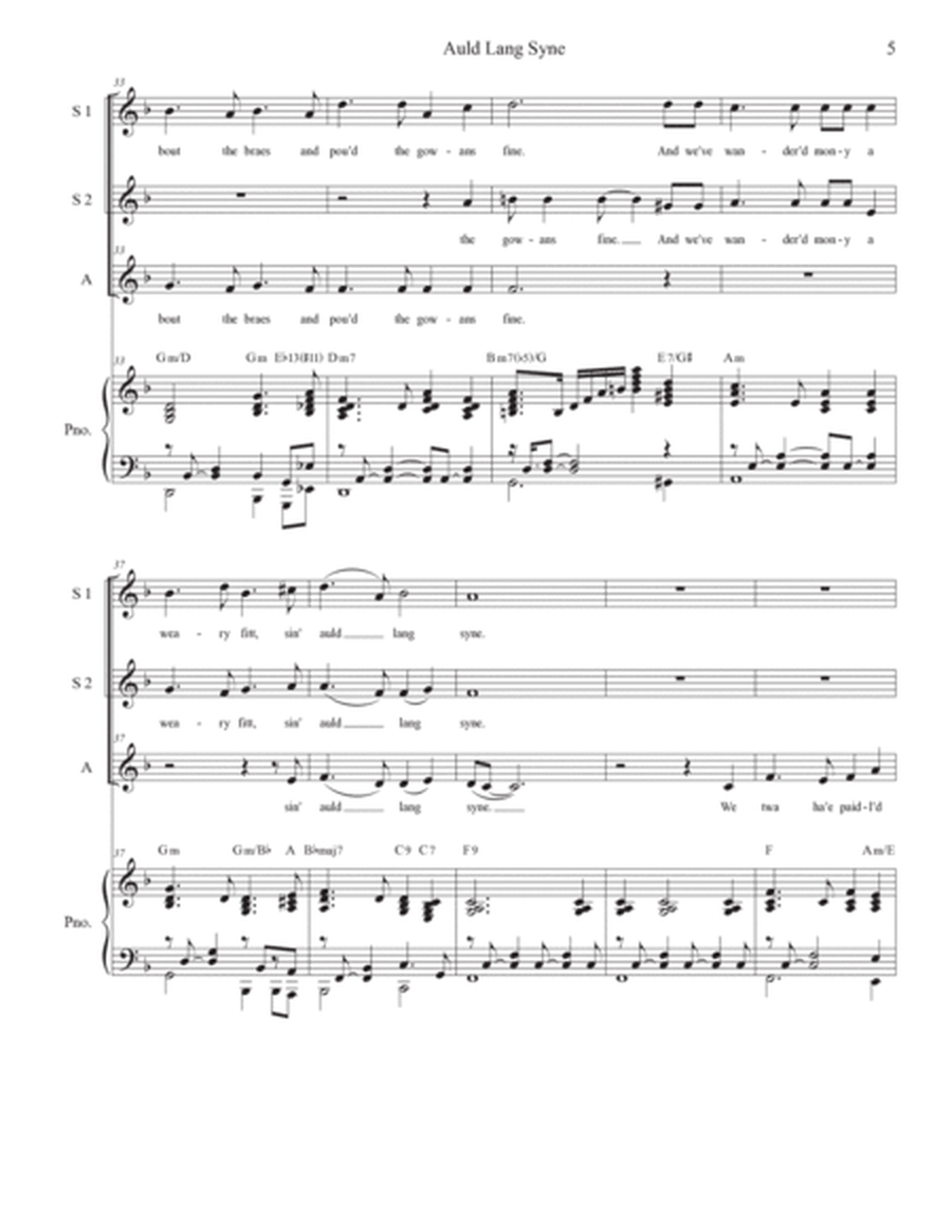 Auld Lang Syne (Vocal Trio - (SSA) image number null