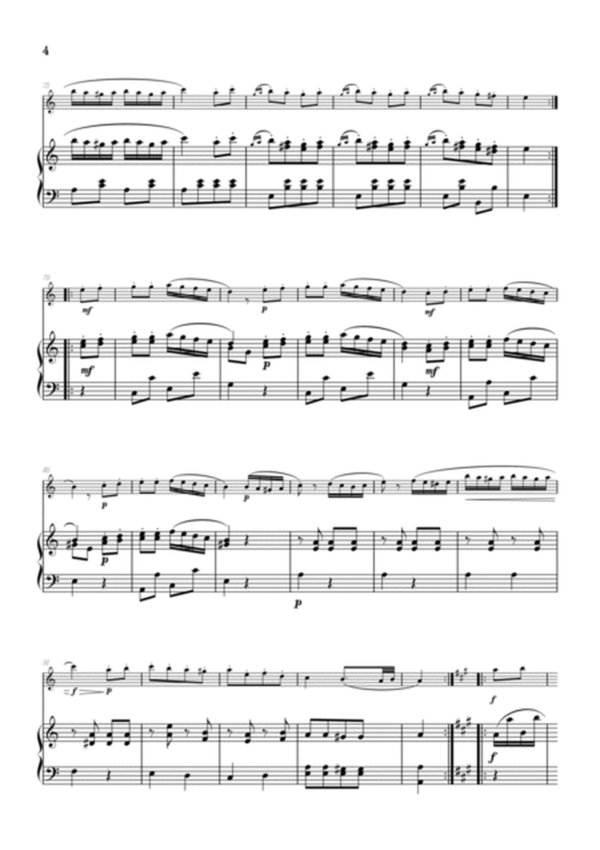 Rondo Alla Turca (Turkish March) • flute sheet music with piano accompaniment image number null