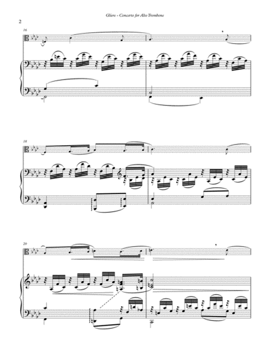 Concerto for Alto Trombone with Piano accompaniment reduction