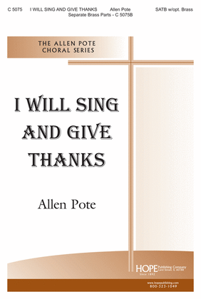 Book cover for I Will Sing and Give Thanks